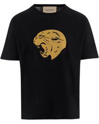 Valentino Garavani - Panther-Print Cotton T-Shirt - Lyst