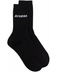 Jacquemus Geribbelde Sokken - Zwart