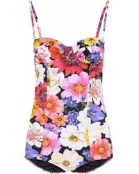 Dolce & Gabbana - Badeanzug mit Blumen-Print - Lyst