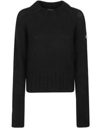 Moncler - Pullover Mit Logo-Patch - Lyst