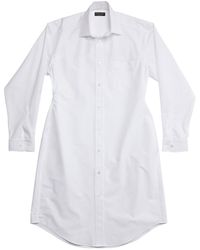 Balenciaga - Robe-chemise en coton - Lyst