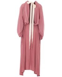 Lanvin - Gathered Open-Back Asymmetric Dress - Lyst