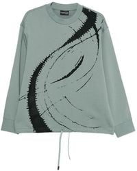 Emporio Armani - Cotton Crewneck Sweatshirt - Lyst