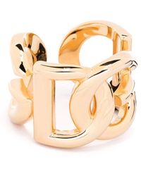 Dolce & Gabbana - Offener Ring mit DG-Logo - Lyst