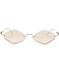 Gucci - Half-Rim Geometric-Frame Sunglasses - Lyst
