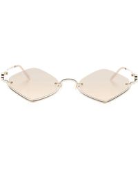Gucci - Half-Rim Geometric-Frame Sunglasses - Lyst