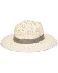 Brunello Cucinelli - Straw Monili-Trim Hat - Lyst