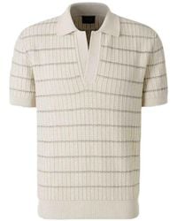 Brioni - Striped Cotton Polo Shirt - Lyst