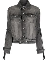 Courreges - Strap-Embellished Denim Jacket - Lyst
