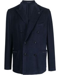 Tagliatore - Double-breasted Jacket In Cotton - Lyst