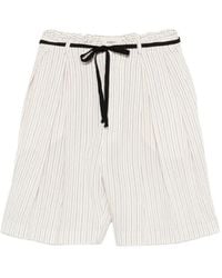 Barena - Striped-Pattern Tailored Shorts - Lyst