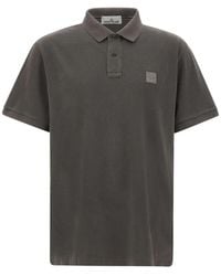Stone Island - Polo En Coton À Patch Logo - Lyst