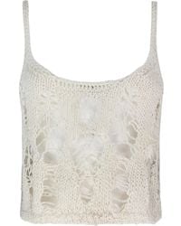 A PAPER KID - Open-Knit Top - Lyst
