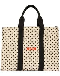 MSGM - Handtasche Mit Logo-Print - Lyst