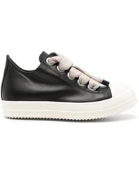 Rick Owens - Leather Jumbo-Lace Sneakers - Lyst