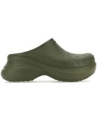 Balenciaga - X Crocs Logo-Embossed Slides - Lyst
