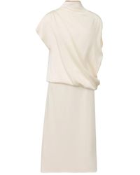 Fabiana Filippi - Robe Drapée À Col Montant - Lyst