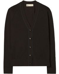 Tory Burch - Wool And Silk Blend Cardigan - Lyst