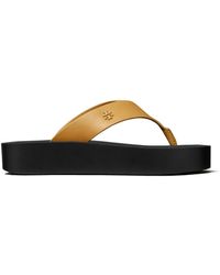 Tory Burch - Logo-Embossed Platform Sandals - Lyst
