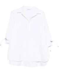 Max Mara - Feminine Polo With Open Collar And Slits - Lyst