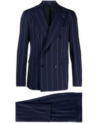 Tagliatore - Pinstripe Double-breasted Suit - Lyst