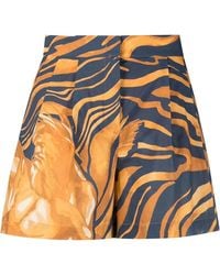 Alberta Ferretti - Swirl Print Shorts - Lyst