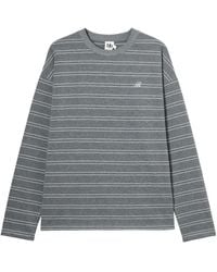 B+ AB - Striped Embroidered T-Shirt - Lyst