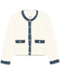 Sandro - Denim-Trim Jacket - Lyst
