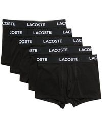 Lacoste - Logo-print Cotton Boxers (set Of Five) - Lyst