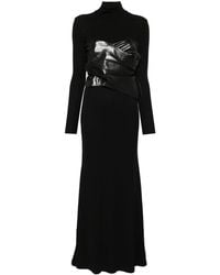 Nanushka - Draped-Panel Roll-Neck Maxi Dress - Lyst