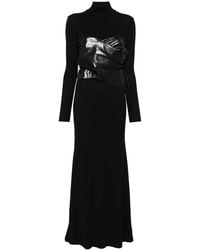 Nanushka - Draped-Panel Roll-Neck Maxi Dress - Lyst