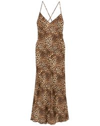 Mc2 Saint Barth - Vestido midi con estampado de leopardo - Lyst