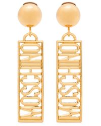Moschino - Logo-Lettering Earrings - Lyst