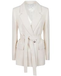 Peserico - Belted Notch-Lapel Jacket - Lyst