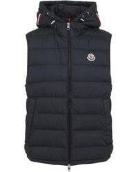 Moncler - Marseillan Hooded Logo-Patch Gilet - Lyst