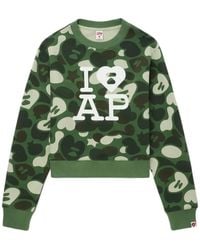 A Bathing Ape - Camouflage Crewneck Knitwear - Lyst