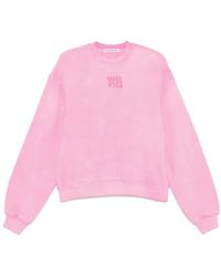 Alexander Wang - Sweatshirt mit Logo-Prägung - Lyst