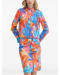Morgan - Leaf-Print Button-Up Shirt - Lyst