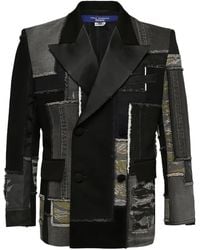 Junya Watanabe - Blazer Doppiopetto Con Design Patchwork - Lyst