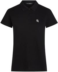 KARL LAGERFELD - Ikon Polo Top - Lyst