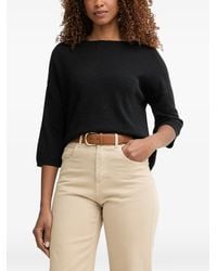 Benetton - Boat-Neck Three-Quarter-Sleeve Sweater - Lyst