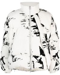 Y-3 - Paint Splatter-print Puffer Jacket - Lyst
