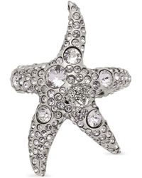 Versace - Barocco Sea Crystal-embellished Ring - Lyst