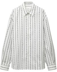 Versace - Jacquard Cotton-Silk Loose Shirt - Lyst