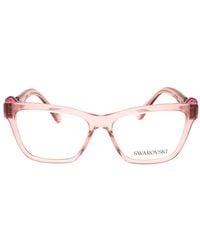 Swarovski - Crystal-Embellished Rectangle-Frame Glasses - Lyst
