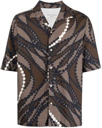 Officine Generale - Overhemd Met Print - Lyst