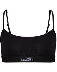MM6 by Maison Margiela - Logo-Print Bra - Lyst