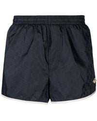 Gucci - GG Embroidered-bee Swim Shorts - Lyst