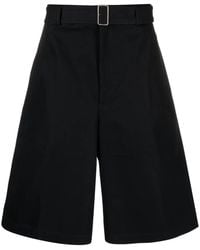 Jil Sander - Wide-Leg Belted-Waist Shorts - Lyst