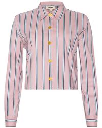 L'Agence - Chemise Crop Cosette À Rayures - Lyst